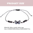 thumbnail image 4 of KAKOWELY Pulsera de mariposas de 12 piezas, pulsera de cuentas de cristal tejidas, pulseras de la amistad ajustables, 4 of 4