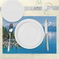 thumbnail image 3 of Ambesonne Landscape Place Mats Set of 4, Blue Water Lake Tahoe, Standard Size, Pale Blue Green Grey, 3 of 6