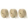 thumbnail image 1 of Unique Bargains 3 Rolls Natural Burlap Fabric Ribbon 1-1/2 Inch Burlap Wired Ribbon Rustic Ribbon, 1 of 5