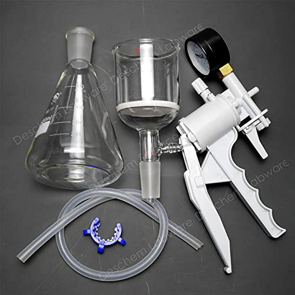 500ml,24/40,Suction Filtration Device,200ml Buchner Funnel,with Lab Vacuum Pump