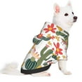 thumbnail image 2 of Fotbe Summer Cactus With Blooming Print Small Dog Sweater Hoodies Pet Grey Hooded Soft Fleece Sweatshirts with Pocket Fall Winter Puppy Cat Sweaters Warm Clothes-Medium, 2 of 7