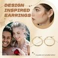 thumbnail image 2 of DESIGNICE 2Pairs Hoop Earrings,Stainless Steel Teacher Earrings,Art-Inspired Design Summer Earrings for Women,Style2, 2 of 7