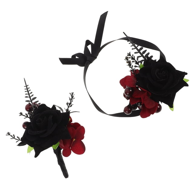 CRILSTYLEO 1 De Corsage Y Boutonniere De Gótica Con Para Novio Y Fiesta