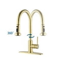 thumbnail image 5 of CoSoTower Stainless Steel Pull Down Kitchen Faucet with Sprayer Brushed Gold, 5 of 6