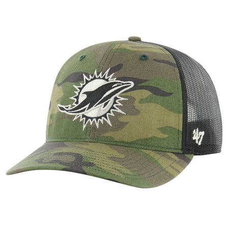 Men's '47 Camo Miami Dolphins Trucker Adjustable Hat