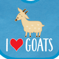 thumbnail image 4 of Inktastic Goat Cute I Love Goats Farm Animal Boys or Girls Baby Bib, 4 of 4