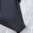 thumbnail image 4 of WREESH Womens Two Piece Swimsuit Bikini Set Solid Color Split Backless Bow Swimsuit Beach Bathing Suit Black, 4 of 5