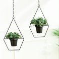 thumbnail image 2 of Moyic Maceta colgante de metal Fácil de mantener Colgador de plantas para interiores y exteriores Hierbas Macetas colgantes 75 * 26 * 12 cm Type2 NO2, 2 of 6