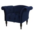 thumbnail image 1 of Danica Roll Arm Accent Chair Navy Blue, 1 of 11