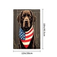 thumbnail image 4 of Amhnf Chocolate Labrador With American Flag Bandana Garden Flag For Home Outdoor Garden Yard Decor 12x18 inch, 4 of 5