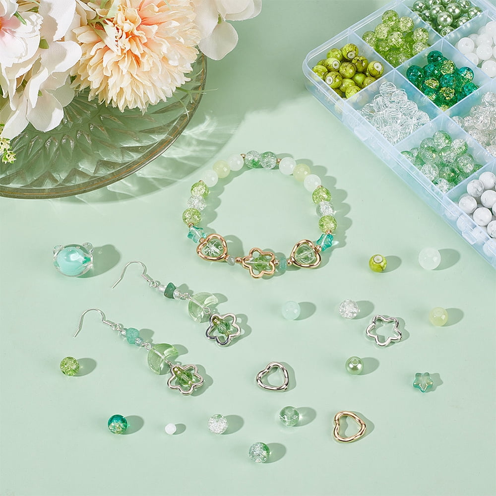 DIY Dangle Earring Making Kits including Acrylic Pearl Glass Beads Seed Beads Gemstone Chip Beads CCB Plastic Bead Frames Brass Earring Hooks