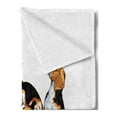 thumbnail image 2 of Beagle Soft Flannel Fleece Throw Blanket, 4 Beagle Hounds Siblings Playing Foxhound I Love My Dog Breed Theme, Cozy Plush for Indoor and Outdoor Use, 70" x 90", Brown White and Black, by Ambesonne, 2 of 5