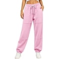 thumbnail image 2 of Womens Sweatpants with Pockets Drawstring Elastic Waist Loose Casual Lounge Sports Jogger PantsSweatpants, 2 of 6