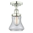 thumbnail image 3 of Innovations Lighting  Bellmont - 1 Light 7" Semi-Flush Mount Polished Nickel/Seedy, 3 of 5