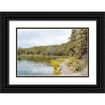 thumbnail image 1 of Murdock, Ramona 18x13 Black Ornate Wood Framed with Double Matting Museum Art Print Titled - Mountain Lakeshore No. 2, 1 of 4