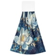 thumbnail image 2 of BZSMCE Hanging Hand Towels Fashion Mystic Lotus in The Night Pattern 2-Pack - Velcro Style Bathroom Kitchen Towels, 2 of 7