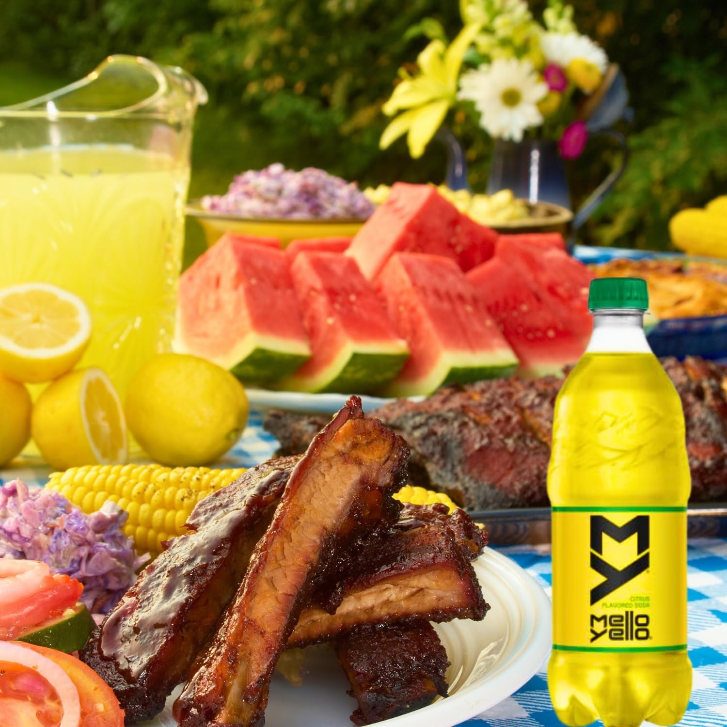 Mello Yellow Citrus Flavored Soft Drink Bundled by Louisiana Pantry (24 Pack 20 oz Bottles)