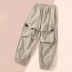 thumbnail image 2 of Odeerbi 4-16 Años Niños Niñas Pantalones Cargo Deportes Atlético Pantalones Jogger Primavera Verano Color Sólido Casual Pantalones de Trabajo Con Bolsillo, 2 of 5