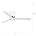 thumbnail image 3 of Brant Collection 52-in. Three-Blade Satin White Modern Ceiling Fan, 3 of 16