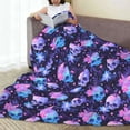 thumbnail image 6 of Vsdgher Skull starry sky flower leaf Ultra-Soft Micro flannel Blanket Throw Blankets for Couch Sofa, Bed (4 sizes)-60"x50", 6 of 7