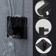 thumbnail image 2 of Gancho adhesivo de 4 piezas, ganchos de pared de acero inoxidable para cocinas, sala de estar y oficina (negro), 2 of 4