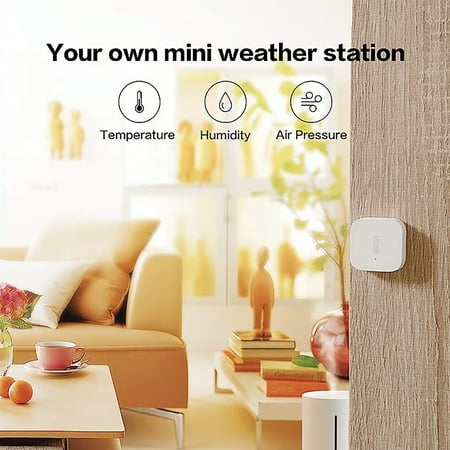 T1 Temperature and Humidity Sensor- Requires Aqara Hub, Supports Apple HomeKit, Alexa, Google, SmartThings - White