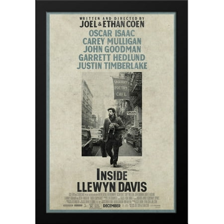 Davis Movie Poster - Inside Llewyn Davis 28x38 Large Black Wood Framed Movie Poster Art Print