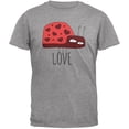 thumbnail image 1 of Couples Love Bug Left Grey Adult T-Shirt, 1 of 1