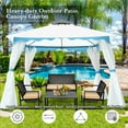 thumbnail image 6 of Topbuy 2 Tier 10'x10'Patio Steel Gazebo Outdoor Canopy Tent Steel Frame Shelter Awning W/Side Walls for Patio Yard Garden, 6 of 9