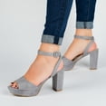 thumbnail image 3 of Journee Womens Nairri Vegan Leather Platform Heel Dress Sandals, Widths Available, 3 of 10