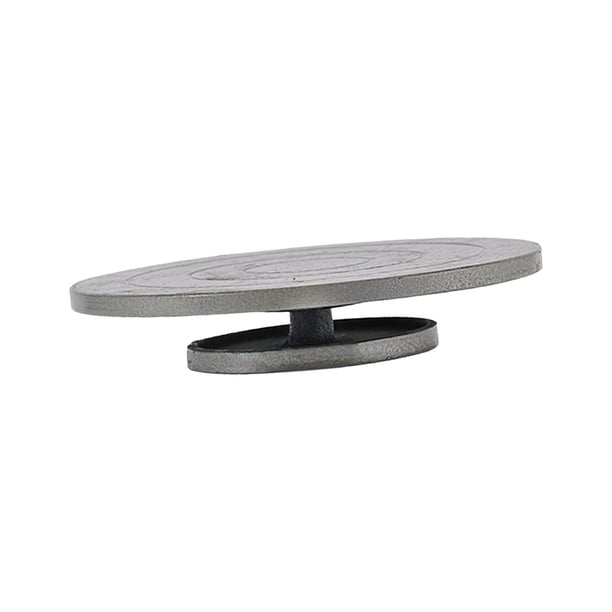 Rueda de Bandas de Cerámica Rueda de Escultura de Metal Herramienta de Cerámica Durable Estable Y Suave Versátil Resistente para Escultura de Modelado Gris 27cm Macarena Rueda giratoria para esculpir