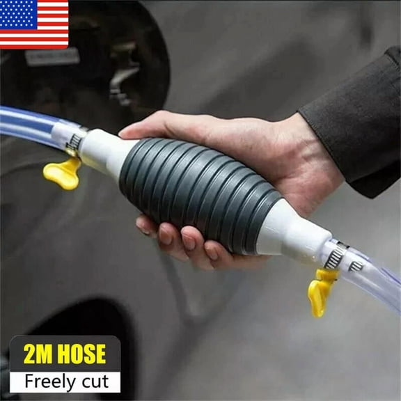 2M Aquarium Siphon Hand Pump Portable Manual Water Transfer for Water and Other Common Liquids