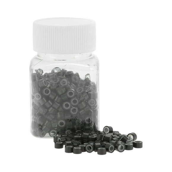 Unique Bargains 500pcs Fashion Nano Hair Beads for Wig Braiding for Hair Extension Black Purple