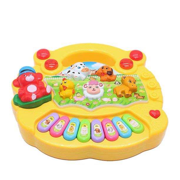 Juguetes musicales Desarrollo Animal Granja Piano Sonido Juguete educativo (Amarillo) Tmvgtek juguetes de los niños