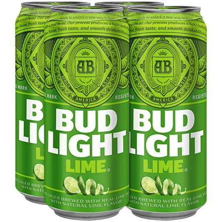 Bud Light Lime, 4 pack, 16 fl oz cans - Walmart.com