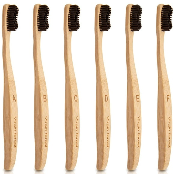 Cepillo de Dientes de Bambú Carbón Vegetal Virgin Forest Biodegradable