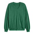 thumbnail image 5 of Aezemi V Neck Pullover Shirts Womens Fashion Long Sleeve Dressy Comfy Home Blouses Winter Fall Outdoor Workout Trendy Flowy Tees S, 5 of 6