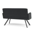 thumbnail image 3 of Willow Lounge Lobby Reception Waiting Loveseat / Charcoal Steel / Dark Gray, 3 of 5