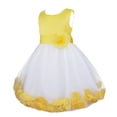 thumbnail image 2 of YONGHS Kids Wedding Party Bowknot Petals Flower Girl Dress Prom Pageant Ball Gown Yellow 5, 2 of 7