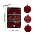 thumbnail image 3 of Christmas Decorations 6 PCS Flocked Christmas Balls Ornaments Set Multiple Styles Of Christmas Tree Decorations, 3 of 9