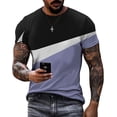 thumbnail image 1 of "Xishao Camiseta Hombre Deslumbrantes Modelos De Diseño De Estilo Deportivo De Verano, Tops De Manga Corta Estampados con Costuras, Camiseta Transpirable Informal Simple, Ropa para Hombres" Xishao ropa, 1 of 2