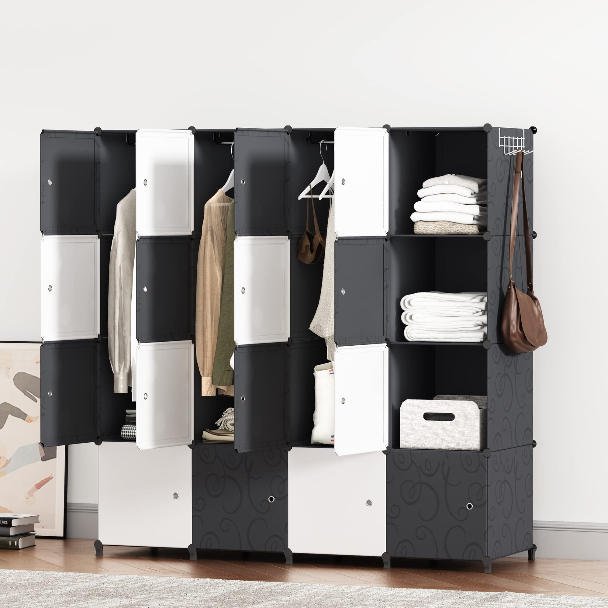 セール中/新品 Cube Closet Organizers And Storage Includes All Bins Easy To  Assemble Unit With Drawers Room Organizer For Clothes