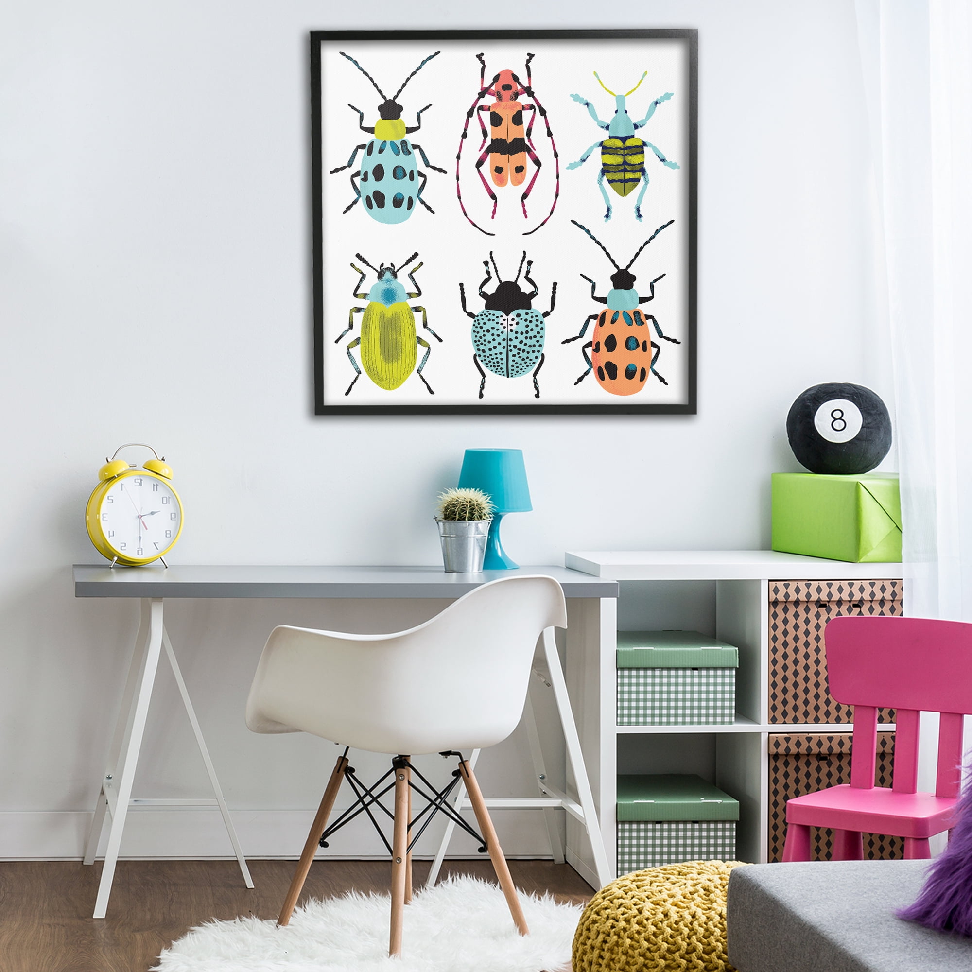 Stupell Industries Beetles & Bugs Collection Black Framed Giclee Art, design by Metka Hiti