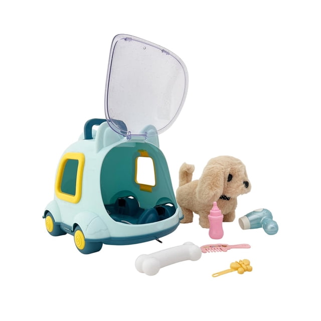 Juguete Mascotas Gato y Perro Con Casita Movimiento/ Sonido beige PERRO