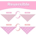 thumbnail image 5 of Dog Bandana Girl Large 2PCS, Pink Spring Scarf, Durable Triangle Reversible Bibs Handkerchief for Puppy Pet, 5 of 5