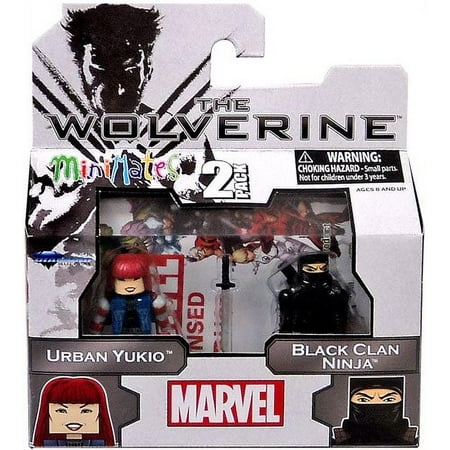 marvel minimates the wolverine urban yukio & black clan ninja