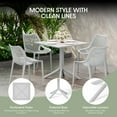 thumbnail image 6 of WestinTrends Playa 31.5" Square Plastic Outdoor Patio Dining Table for 4, Gray, 6 of 6