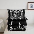 thumbnail image 5 of Homewish Gothic Death Skull Full Size Comforter Sets,Horror Halloween Bedding Comforter Set,Black White,Black Reversible,3pcs,1 Comforter and 2 Pillowcases, 5 of 7