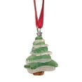 thumbnail image 2 of dianhelloya Christmas Tree Ornament Sturdy Long Lifespan Lovely Delicate Design Sea Glass Handmade Ocean Decoration for Xmas Green & White, 2 of 8