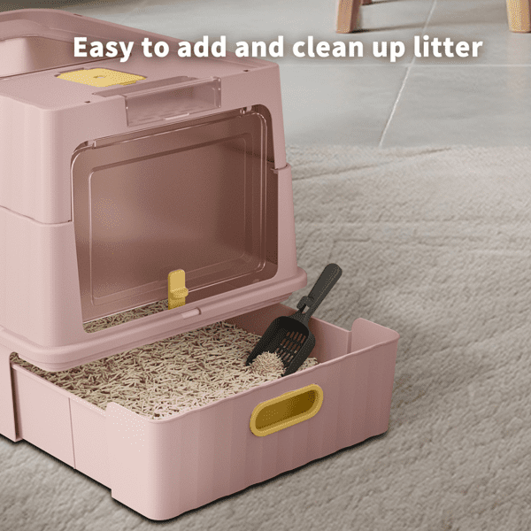 imerelez Magic Cube Intelligent Cat litter Box - Free Hands, Enjoy Pure Life | Automatic Cleaning, Silent Design, Preferred for Multi Cat Families,Gray